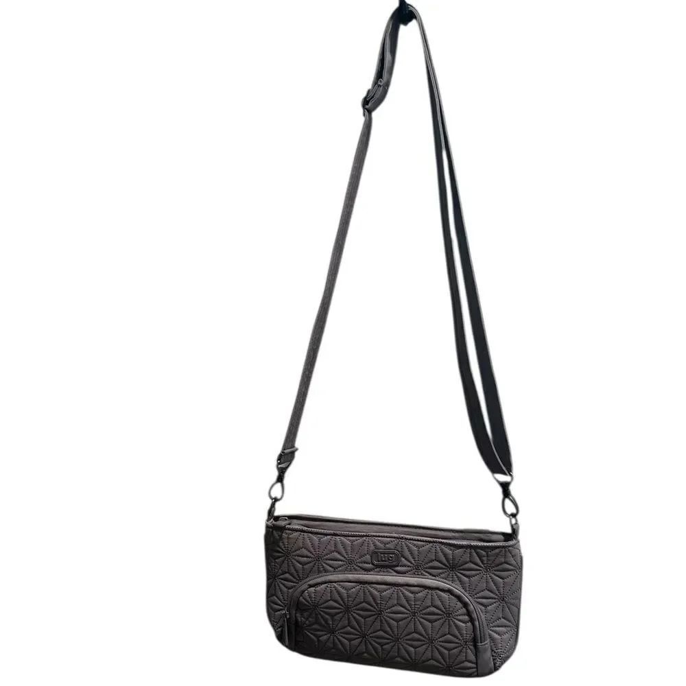 Lug Flyer Quilted Crossbody Bag in Slate Gray